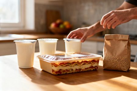 Illustration de la vérification de produits rappelés dans une cuisine